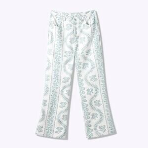 Pmuybhf Size M Women Floral Printed Vintage Wide Leg High Stretchy Waisted Pant